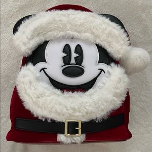 Disney Parks Loungefly Santa Mickey Mini Backpack